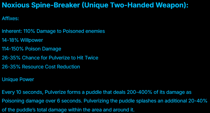Noxious Spine-Breaker